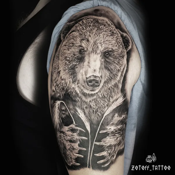 Horror tattoo by zotoff_tattoo in Moscow