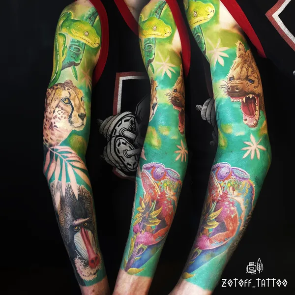 Horror tattoo by zotoff_tattoo in Moscow