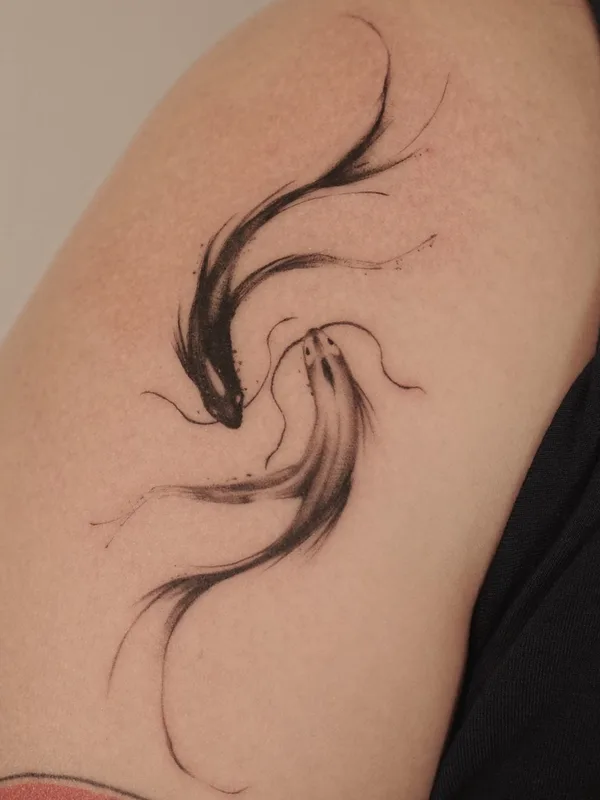 black sketch tatuaje en shoulder #55426 | Tatuador Arirang
