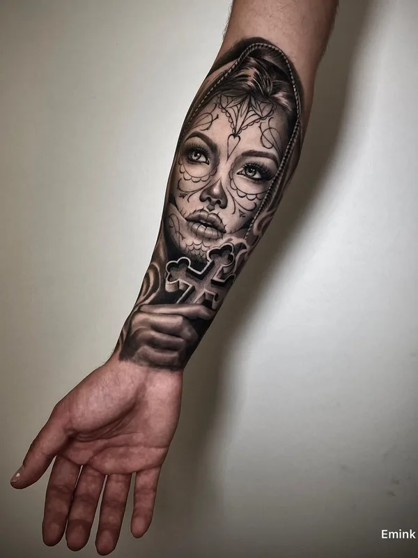 black and grey black and grey Tatuagem em forearm #41263 | Tatuador Emink Tattoo Vicenza