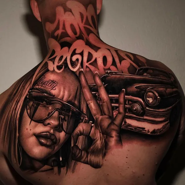 Chicano tattoo by Kindamo in Roma