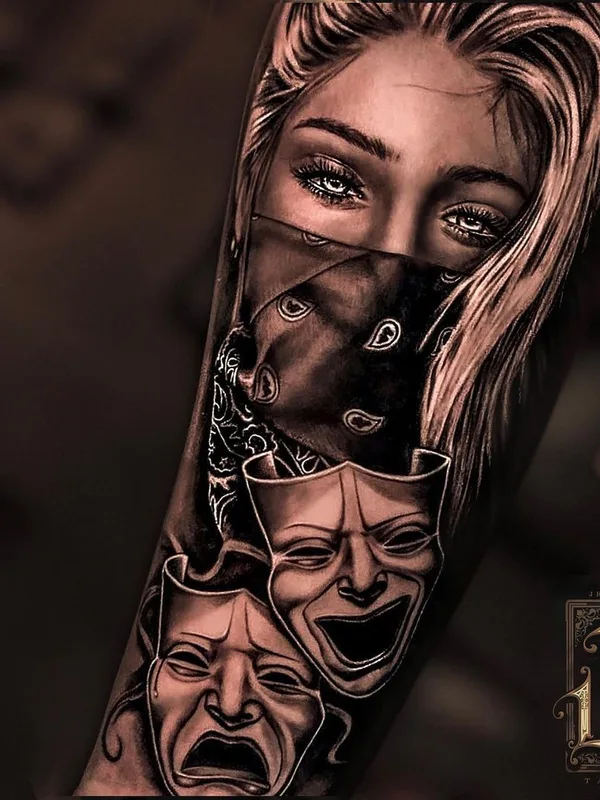 female black and grey realism Tatuagem em forearm #41296 | Tatuador Jhon Artt