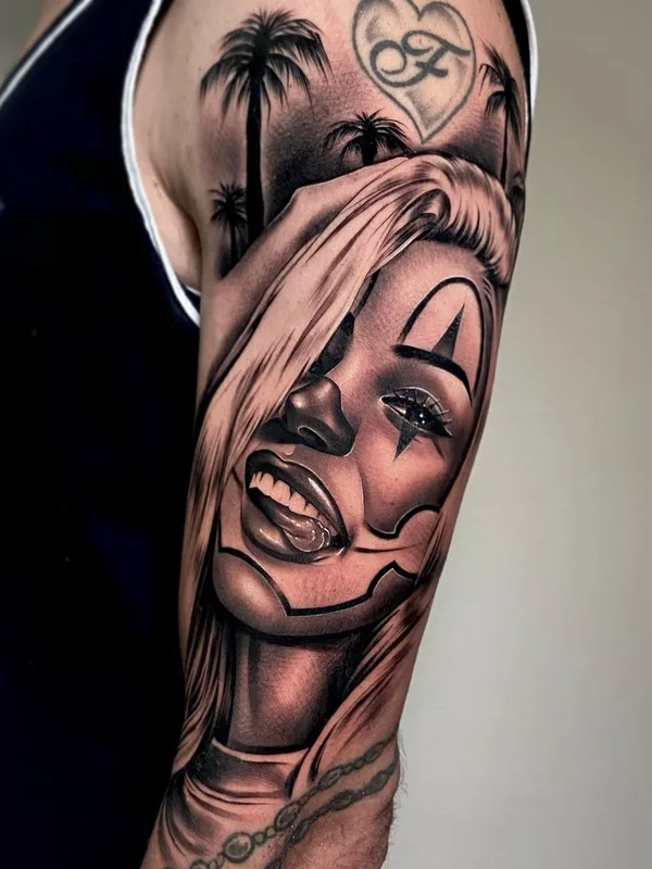 black and grey black and grey татуировка на upper arm #41301 | Тату мастер Samuele Ventura