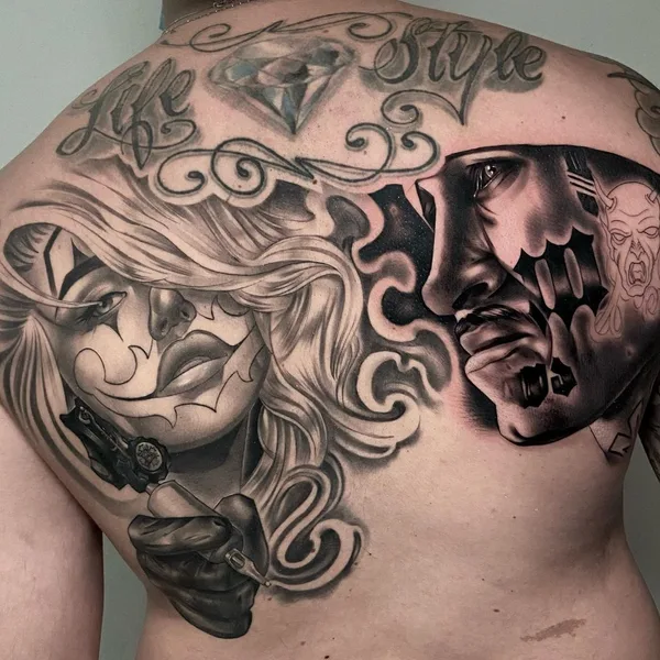 Чикано tattoo by Samuele Ventura in Catania
