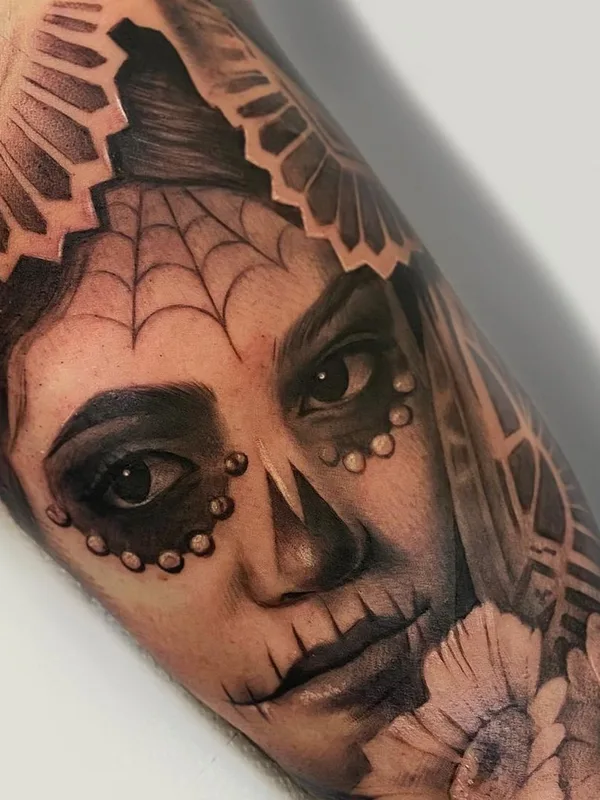 female black and grey realism tattoo on forearm #41324 | Tattoo Artist Martina Gaudio
