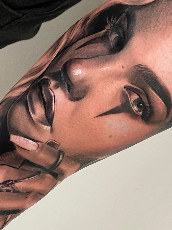 female black and grey realism tattoo on forearm #41319 | Tattoo Artist Martina Gaudio