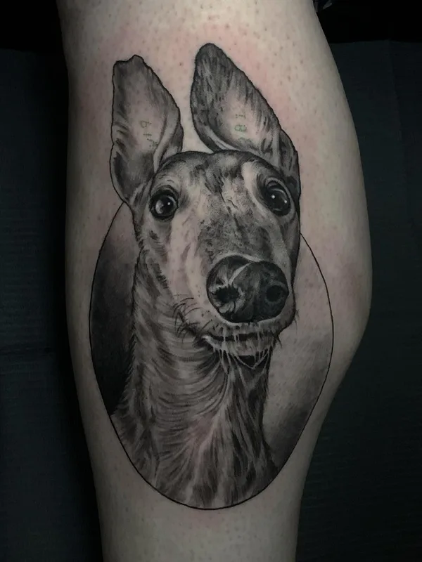 black and grey realism татуировка на calf #56607 | Тату мастер Mitchell Lee