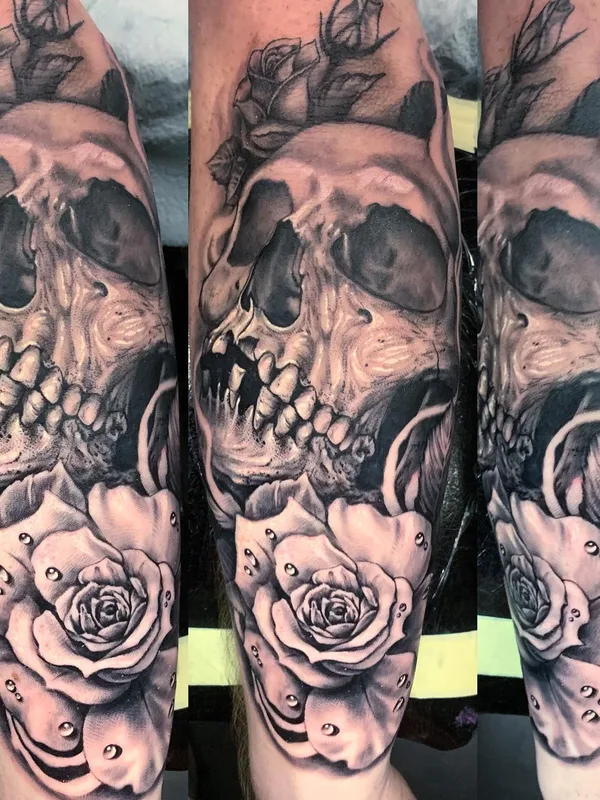 black and grey realism татуировка на forearm #56615 | Тату мастер Mitchell Lee