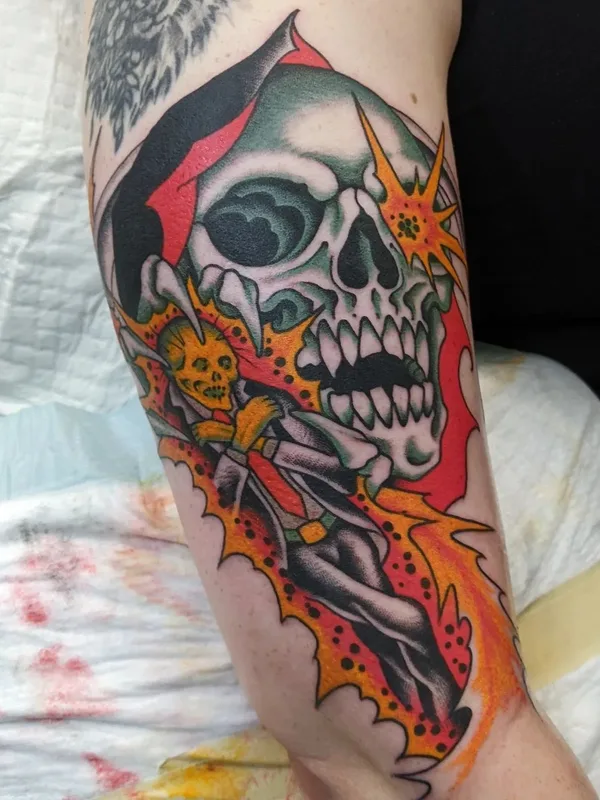 color neo traditional Tatuaggio su forearm #56642 | Tatuatore Mike Baker