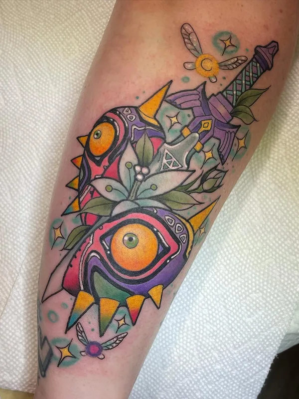 color new school татуировка на forearm #56661 | Тату мастер Holley Elizabeths