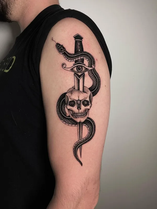 Traditional tattoo by Justin Olivier in New Orleans