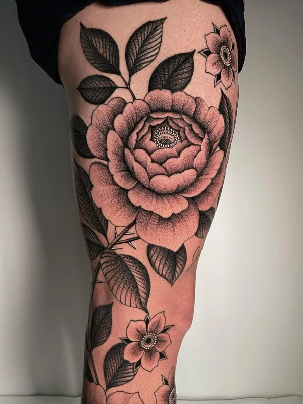 Traditional tattoo by Justin Olivier in New Orleans