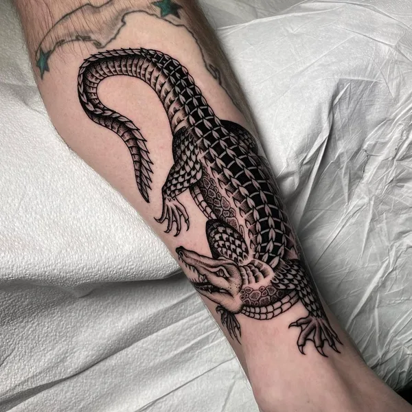 Traditional tattoo by Justin Olivier in New Orleans