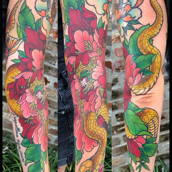 Oriental tattoo by Jeremy Justice in New Orleans
