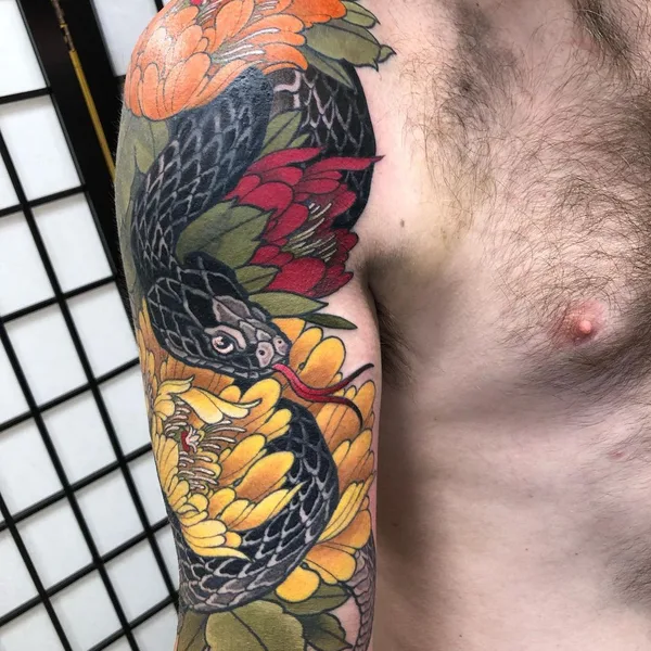 Oriental tattoo by Jeremy Justice in New Orleans