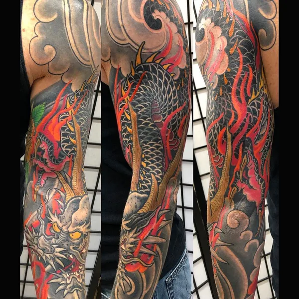 Oriental tattoo by Jeremy Justice in New Orleans