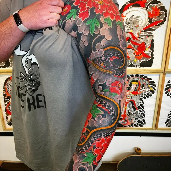 Oriental tattoo by David Noellert in New Orleans