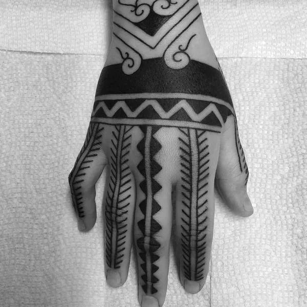 Ornamental tattoo by Sarita in New Orleans