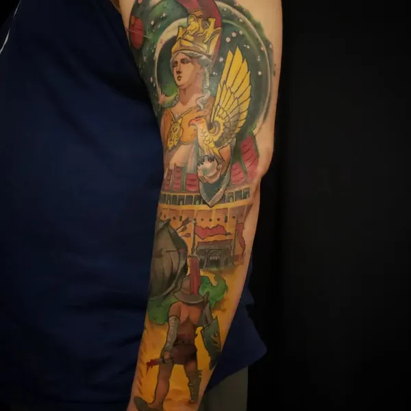 Neo Traditional tattoo by Adam Montegut in Winston-Salem