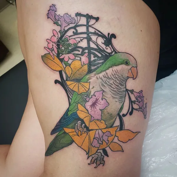 Neo Traditional tattoo by Adam Montegut in Winston-Salem