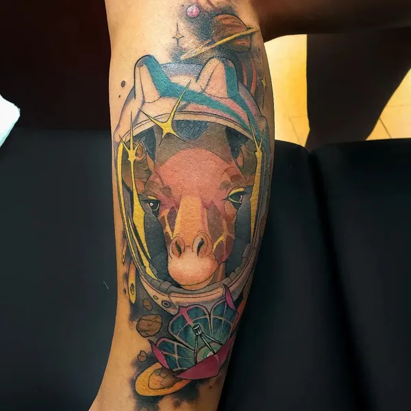 Neo Traditional tattoo by Adam Montegut in Winston-Salem
