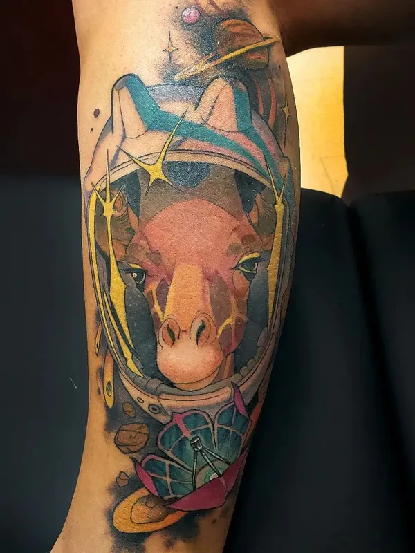 color illustrative tatouage sur forearm #56721 | Artiste tatoueur Adam Montegut