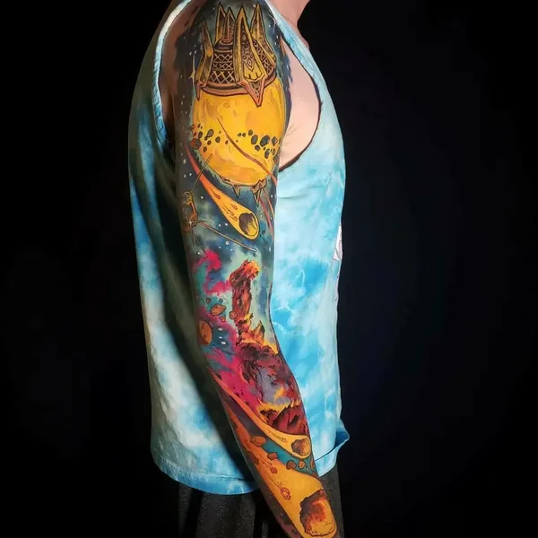 Neo Traditional tattoo by Adam Montegut in Winston-Salem