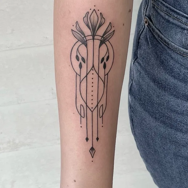 Ornamental tattoo by Laura Black in Noblesville