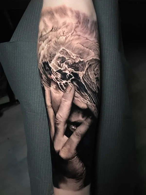 black and grey realism Tatuaggio su forearm #56756 | Tatuatore Kody Richard