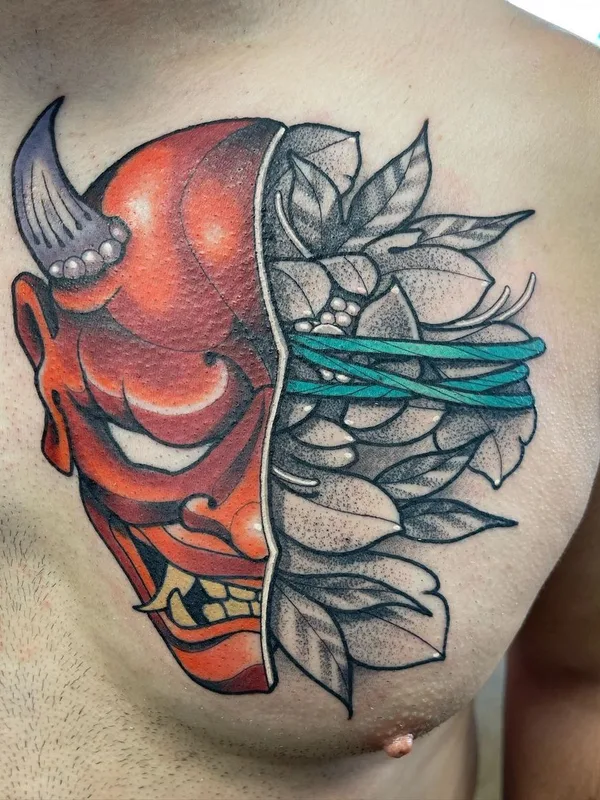 male color japanese Tatuaggio su chest #56766 | Tatuatore Garrett Hudson