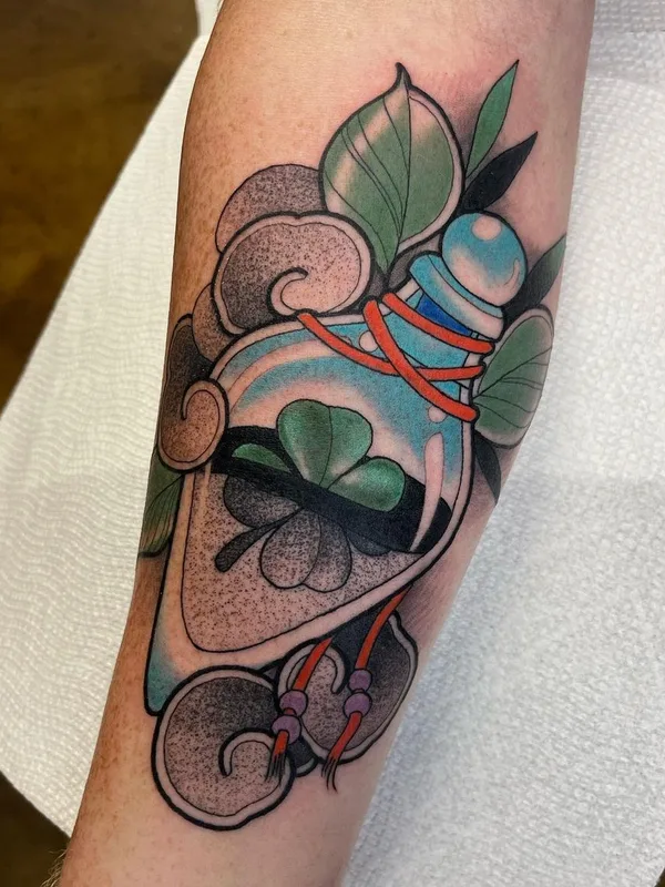 color illustrative Tatuaggio su forearm #56769 | Tatuatore Garrett Hudson