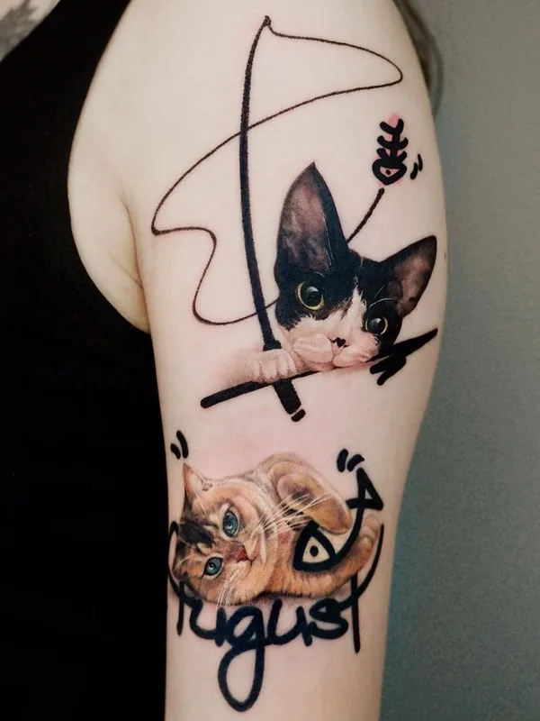 female color illustrative tattoo on upper arm #73534 | Tattoo Artist fattie_tao