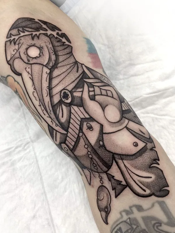 black and grey blackwork tatuaje en forearm #37740 | Tatuador Лика Смертин