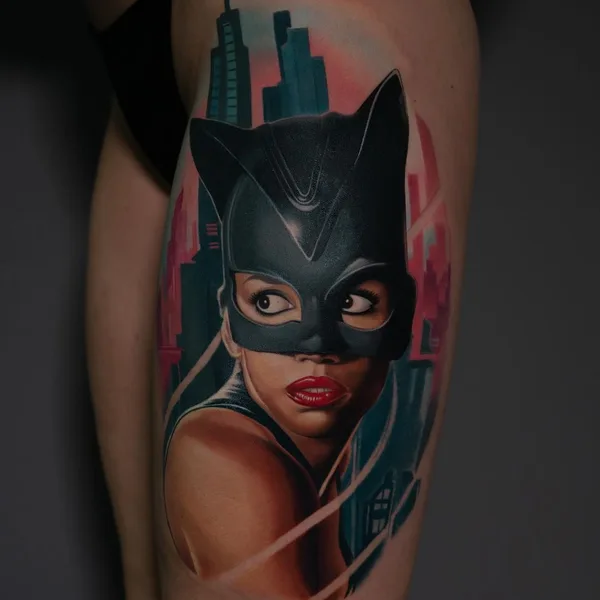 Biomechanical tattoo by Rinat Tattarin Mingazdinov in Los Angeles