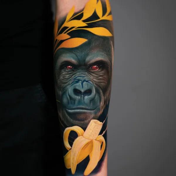 Biomechanical tattoo by Rinat Tattarin Mingazdinov in Los Angeles