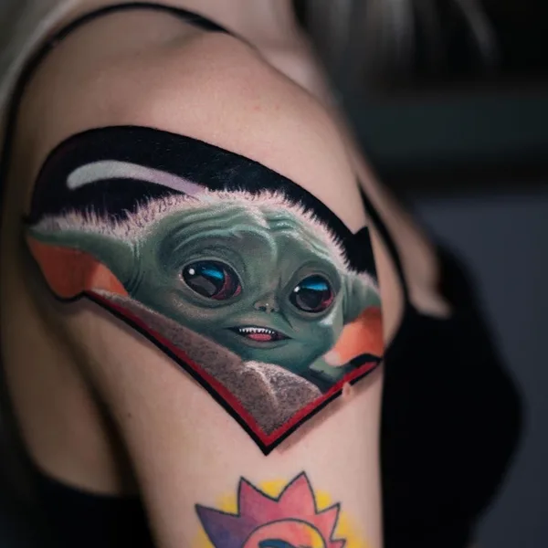 Biomechanical tattoo by Rinat Tattarin Mingazdinov in Los Angeles