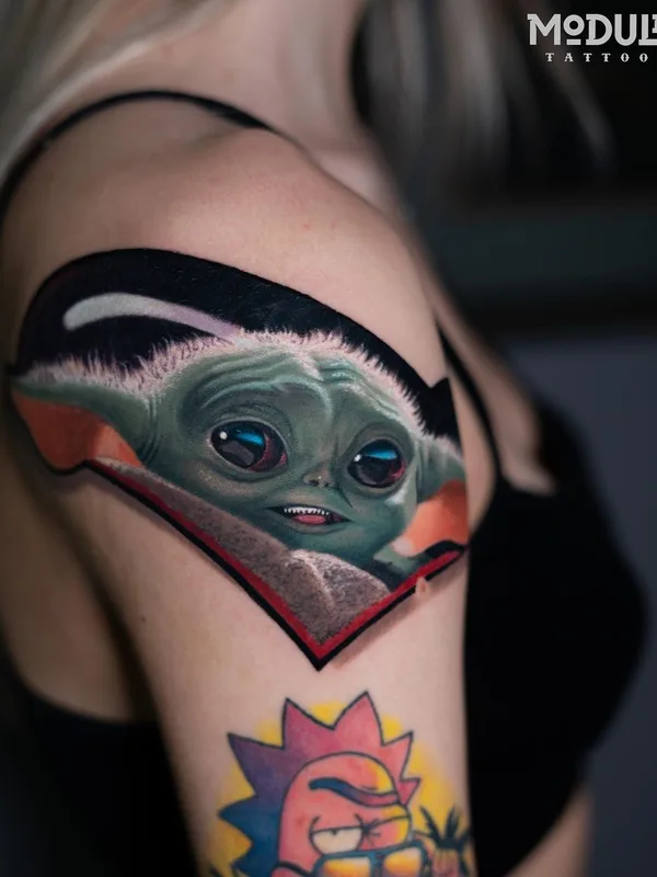 female color realism tattoo on shoulder #59670 | Tattoo Artist Rinat Tattarin Mingazdinov