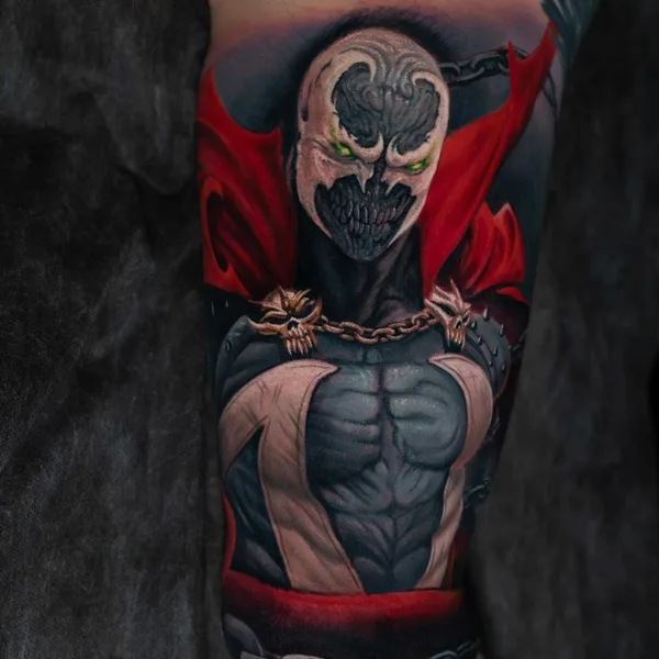 Biomechanical tattoo by Rinat Tattarin Mingazdinov in Los Angeles