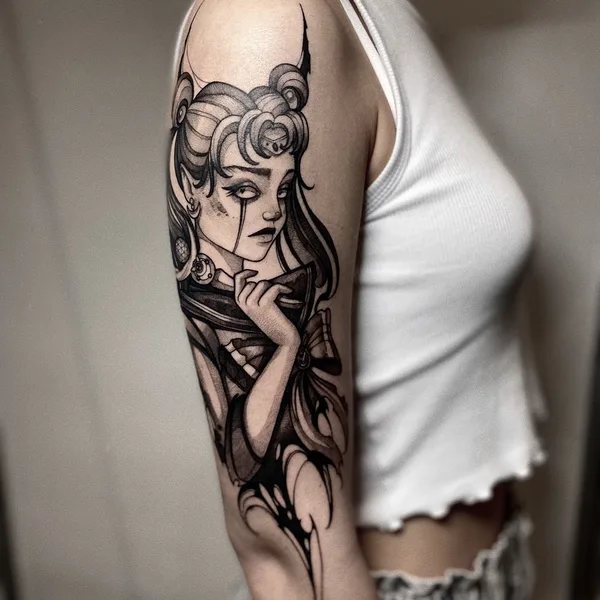 Graphic tattoo by Александра Гагарина in Орёл