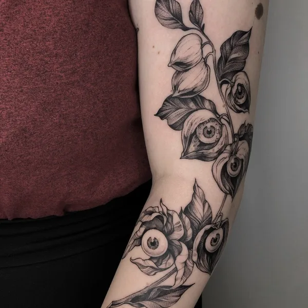Graphic tattoo by Natalia Perrote in Praha