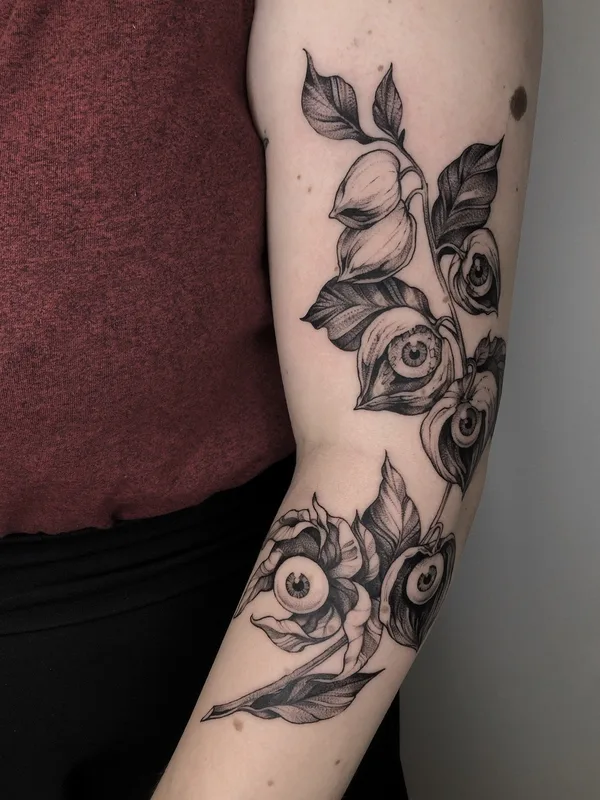 Graphic tattoo by Natalia Perrote in Praha