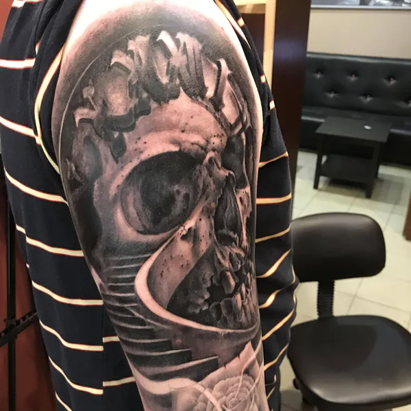 Black & Grey tattoo by  Денис Вязников  in Казань