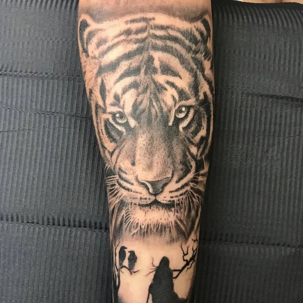 Black & Grey tattoo by  Денис Вязников  in Казань