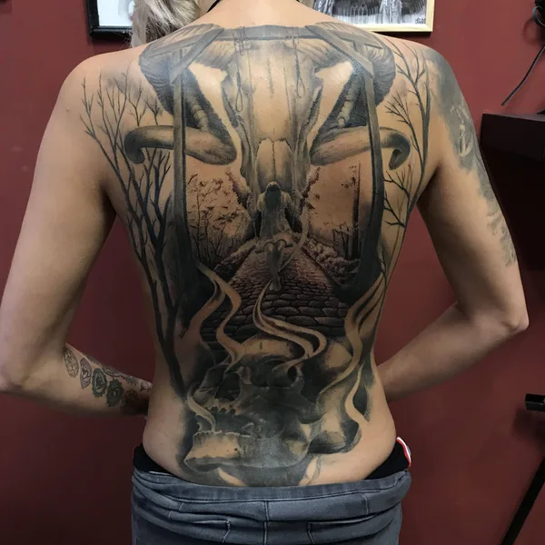 Black & Grey tattoo by  Денис Вязников  in Казань