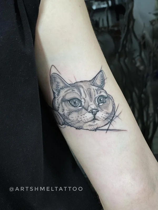 black and grey sketch татуировка на forearm #45142 | Тату мастер Ирина Артшмель