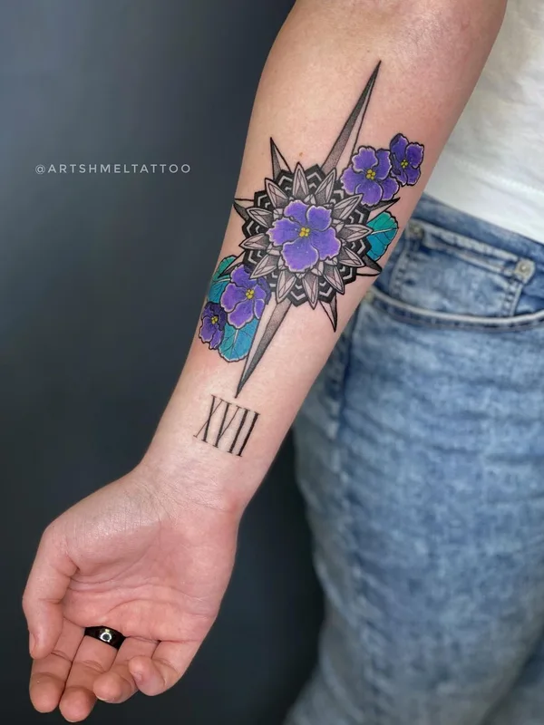 color ornamental татуировка на forearm #45116 | Тату мастер Ирина Артшмель
