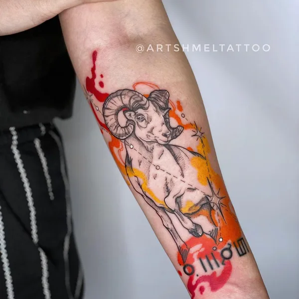 Graphic tattoo by Ирина Артшмель in Moscow