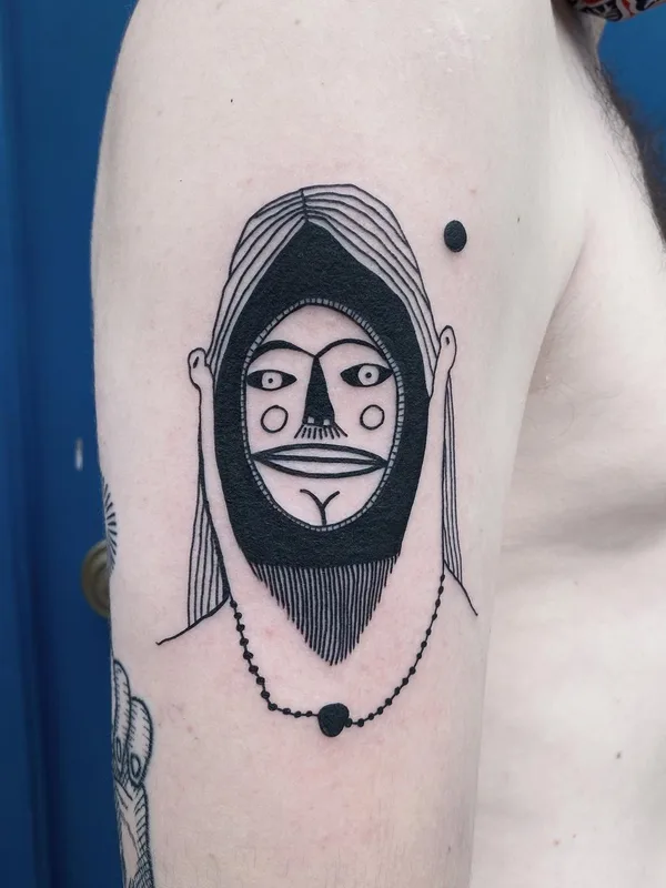 black blackwork татуировка на bicep #45157 | Тату мастер Super Roger