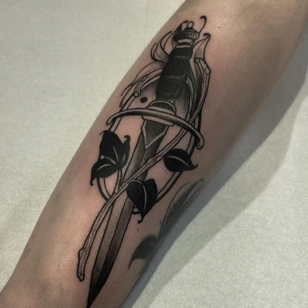 Abstract tattoo by Daan Boets in Haarlem