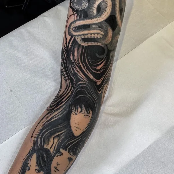 Abstract tattoo by Daan Boets in Haarlem